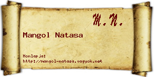 Mangol Natasa névjegykártya
